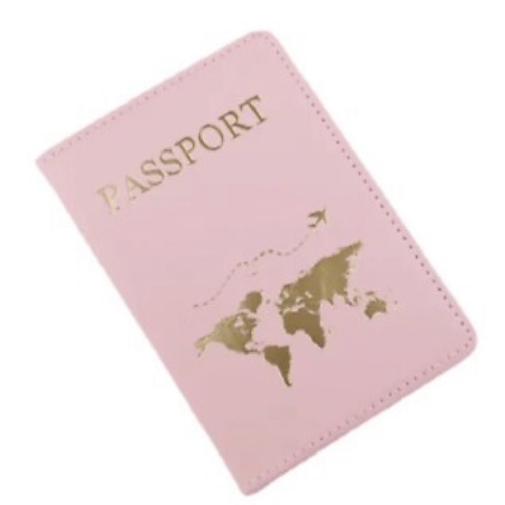 Pink and Gold Passport Holder